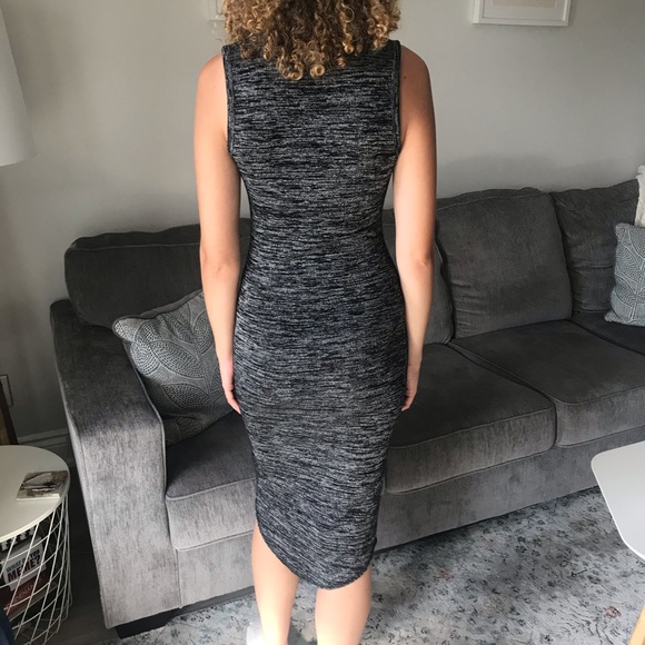 Aritizia Wilfred Free BRUNI Dress Heather Black - Picture 2 of 7